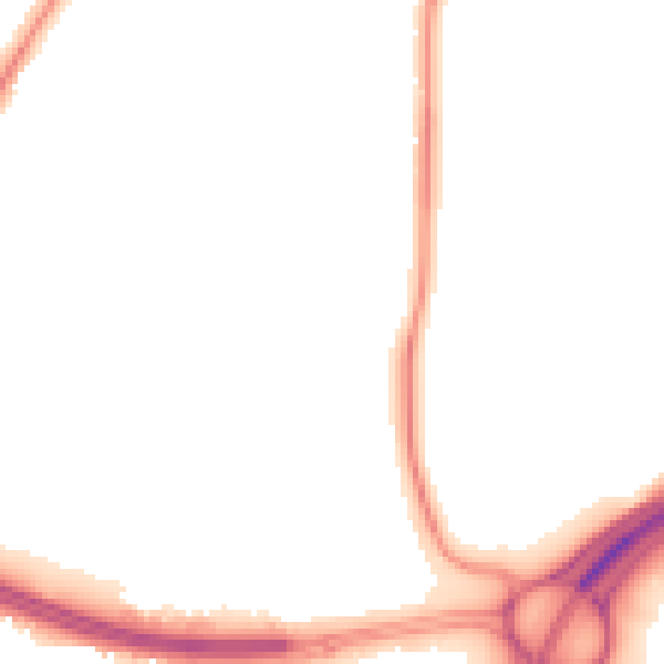 Night-time road noise heatmap for NN4 8QE
