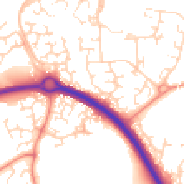 Daytime road noise heatmap for NN4 8QP
