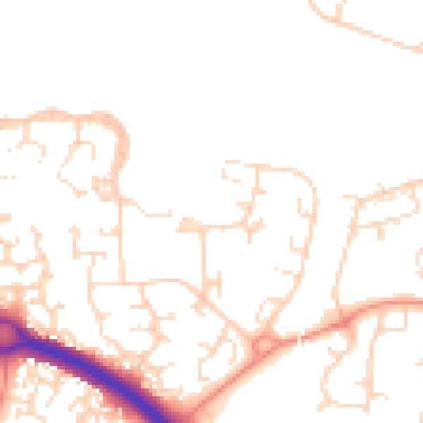 Daytime road noise heatmap for NN4 8SS