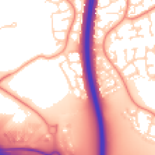 Daytime road noise heatmap for NN4 9DF