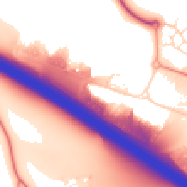 Daytime road noise heatmap for NN4 9EX