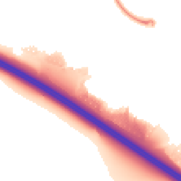 Night-time road noise heatmap for NN4 9EX