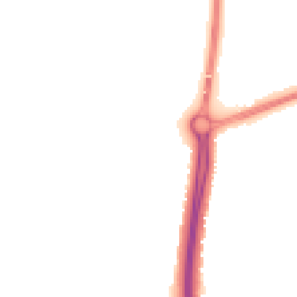 Night-time road noise heatmap for NN4 9QL