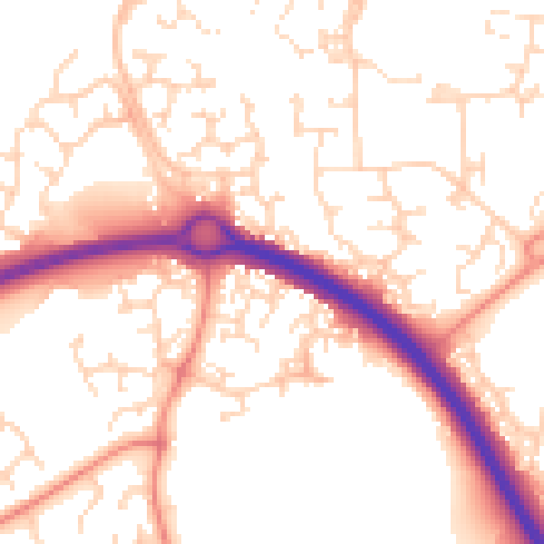 Daytime road noise heatmap for NN4 9RB