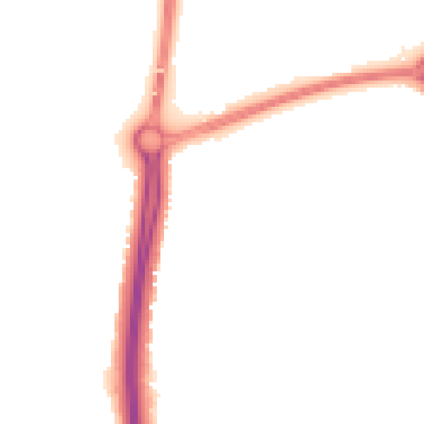Night-time road noise heatmap for NN4 9UY