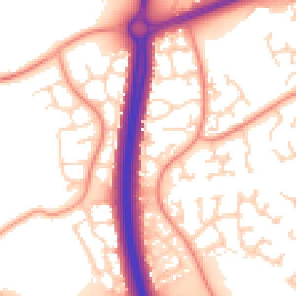 Daytime road noise heatmap for NN4 9XP
