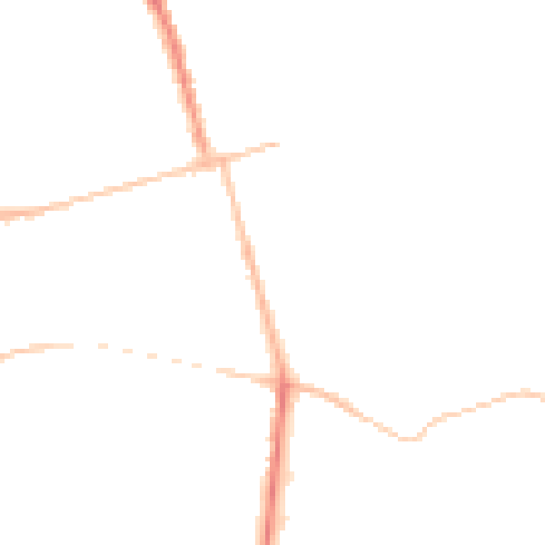 Night-time road noise heatmap for NN8 1BG