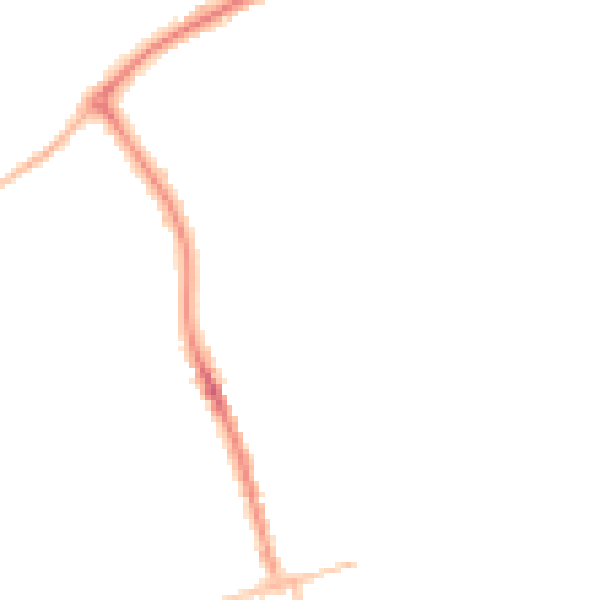 Night-time road noise heatmap for NN8 1SH