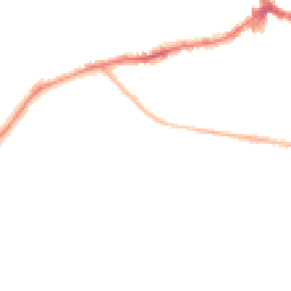 Night-time road noise heatmap for NN8 2AY
