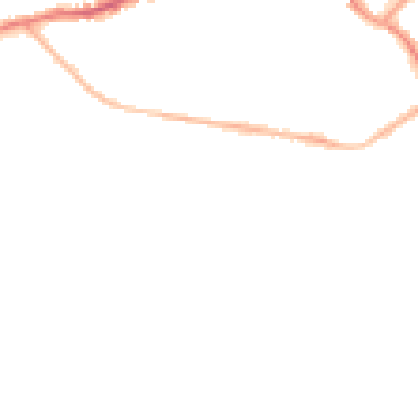Night-time road noise heatmap for NN8 2JW