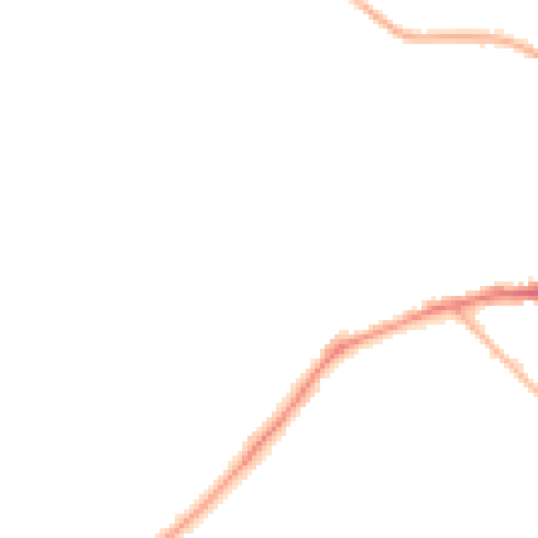 Night-time road noise heatmap for NN8 3JD