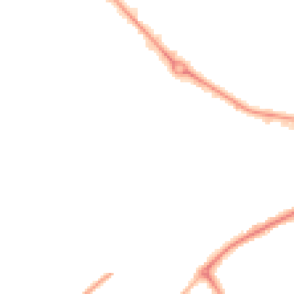 Night-time road noise heatmap for NN8 4BE