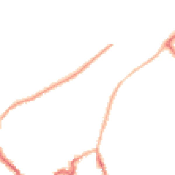 Night-time road noise heatmap for NN8 4EJ