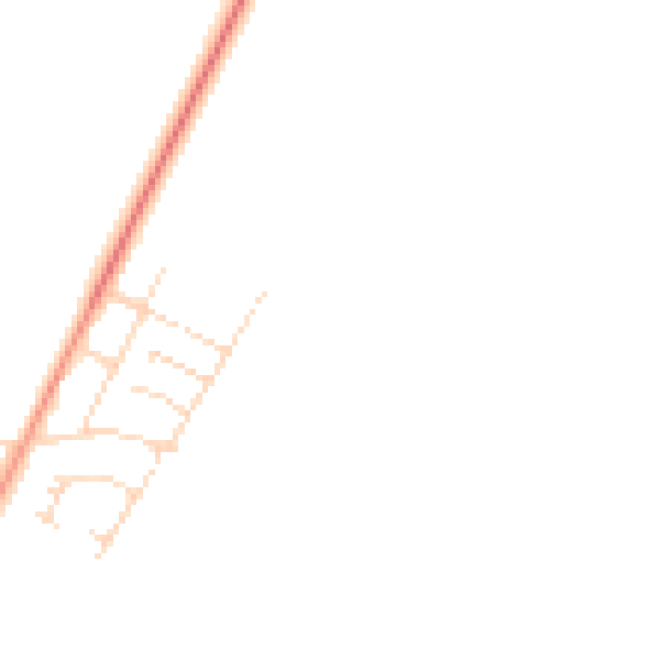 Daytime road noise heatmap for NN9 5BF