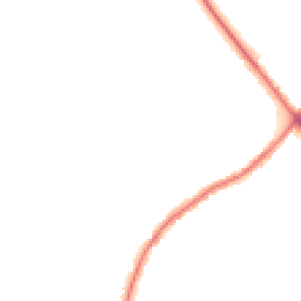 Night-time road noise heatmap for NN9 5DY