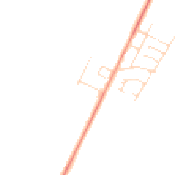 Daytime road noise heatmap for NN9 5UY