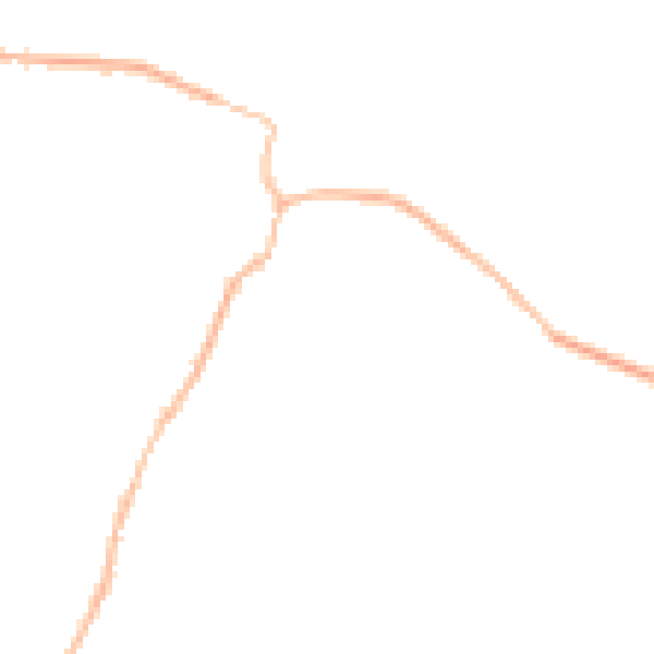 Night-time road noise heatmap for NN9 6JN