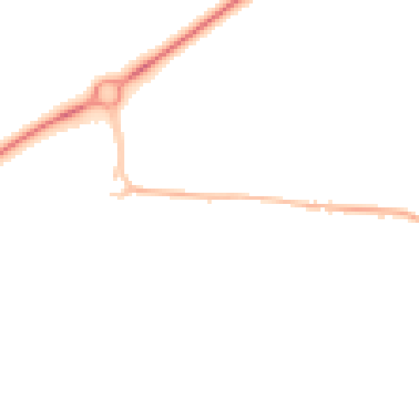 Night-time road noise heatmap for NN9 6SA