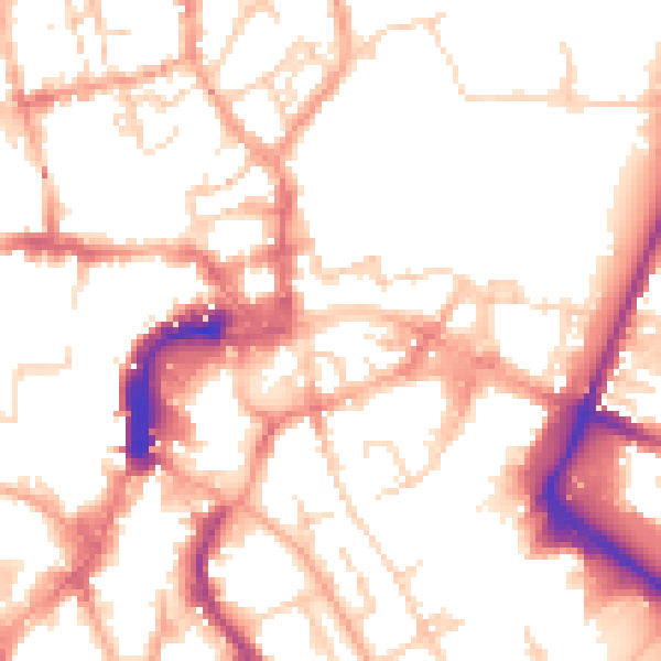 Daytime road noise heatmap for NR1 1BD