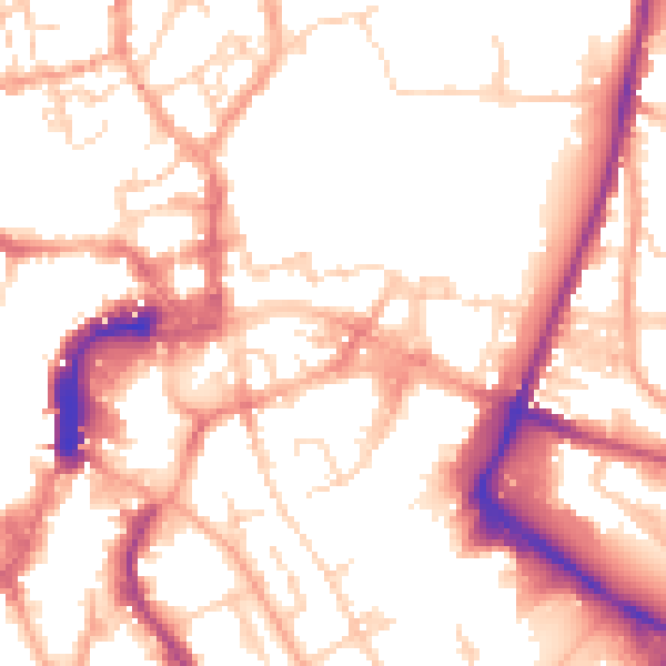 Daytime road noise heatmap for NR1 1BL
