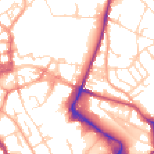 Daytime road noise heatmap for NR1 1BP