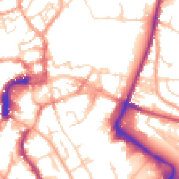 Daytime road noise heatmap for NR1 1DG