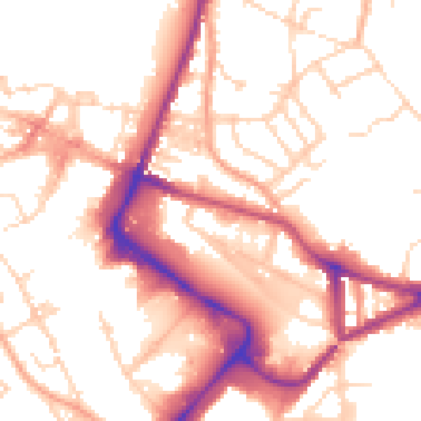 Daytime road noise heatmap for NR1 1EP