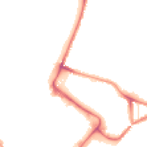 Night-time road noise heatmap for NR1 1EQ