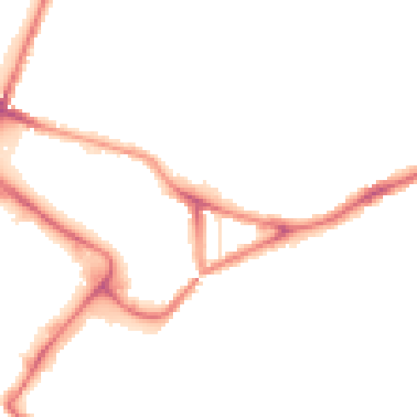 Night-time road noise heatmap for NR1 1ES
