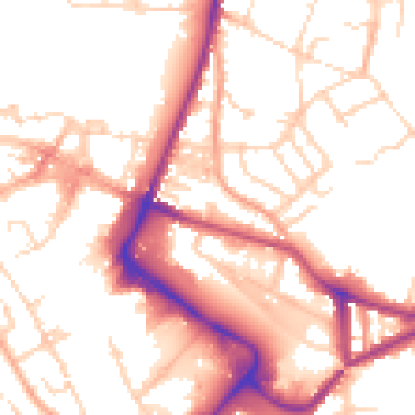 Daytime road noise heatmap for NR1 1ET