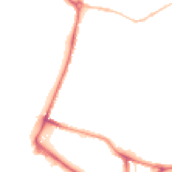 Night-time road noise heatmap for NR1 1EU