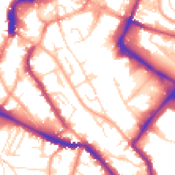 Daytime road noise heatmap for NR1 1FA