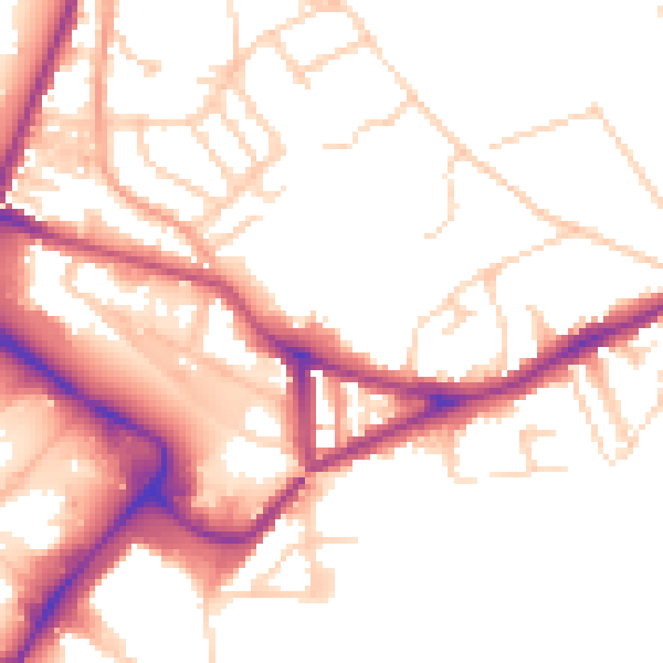 Daytime road noise heatmap for NR1 1FE
