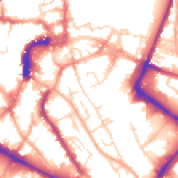 Daytime road noise heatmap for NR1 1FQ
