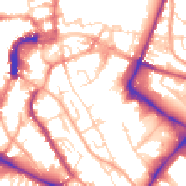 Daytime road noise heatmap for NR1 1FW