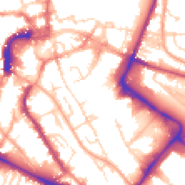 Daytime road noise heatmap for NR1 1FX