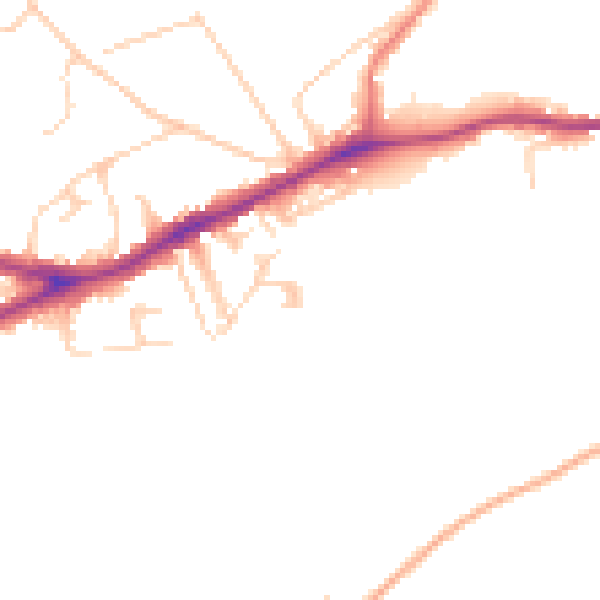 Daytime road noise heatmap for NR1 1GA