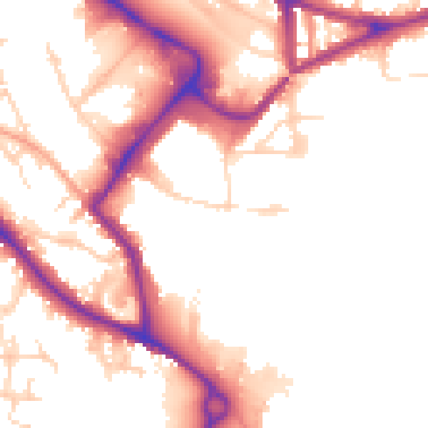 Daytime road noise heatmap for NR1 1GD