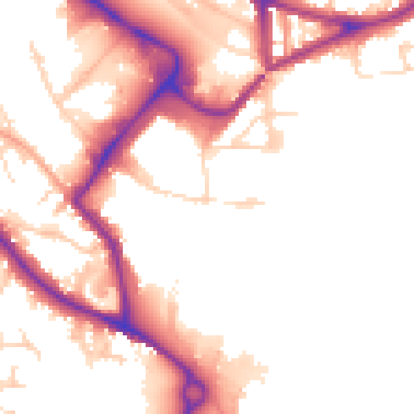 Daytime road noise heatmap for NR1 1GE