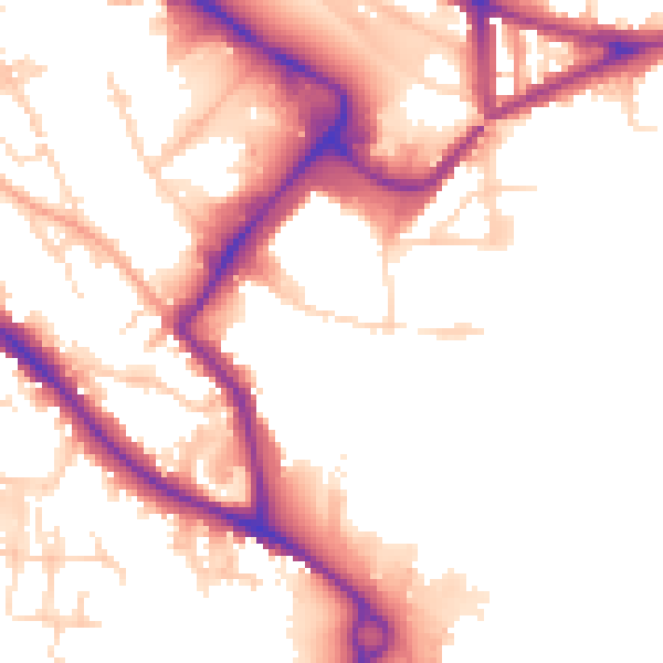 Daytime road noise heatmap for NR1 1GF