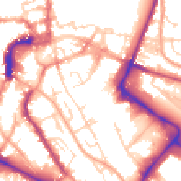 Daytime road noise heatmap for NR1 1GJ