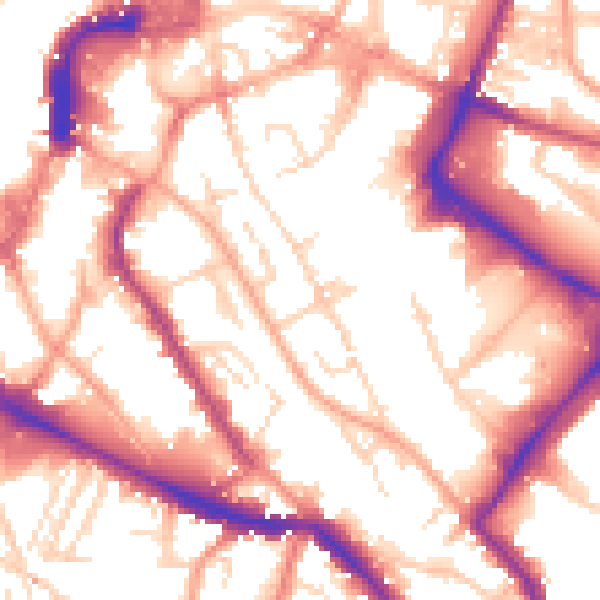 Daytime road noise heatmap for NR1 1GQ
