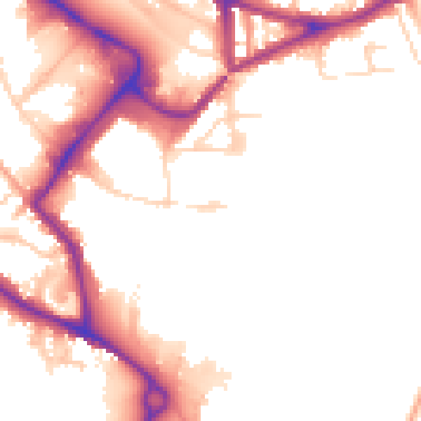 Daytime road noise heatmap for NR1 1GR
