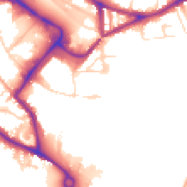 Daytime road noise heatmap for NR1 1GX