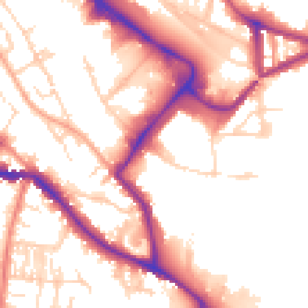 Daytime road noise heatmap for NR1 1HB