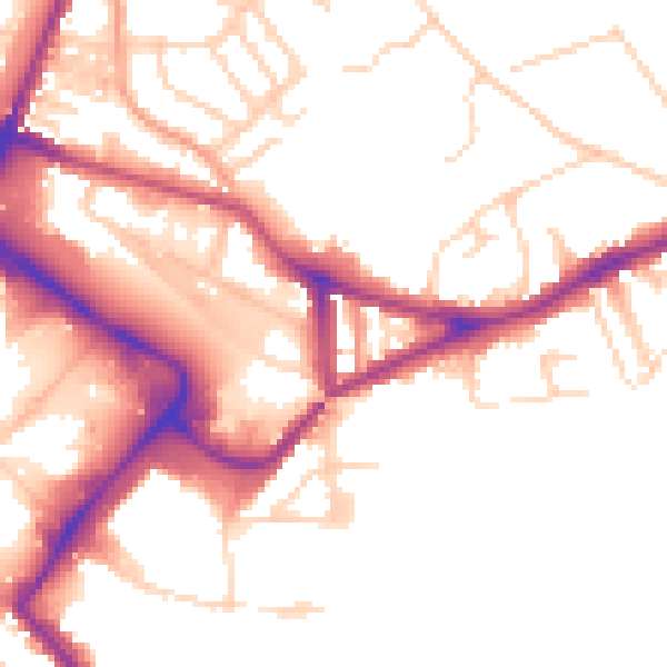 Daytime road noise heatmap for NR1 1HH