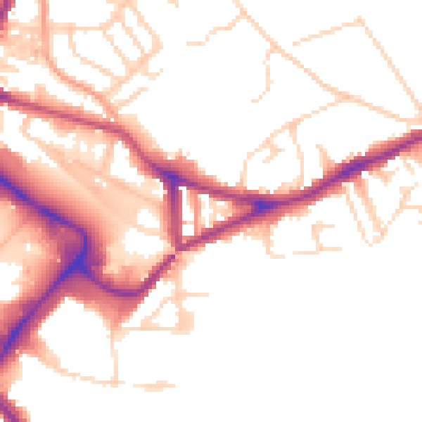 Daytime road noise heatmap for NR1 1HN