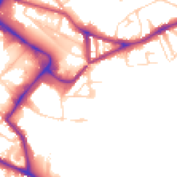 Daytime road noise heatmap for NR1 1JL