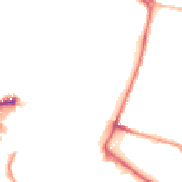 Night-time road noise heatmap for NR1 1NW