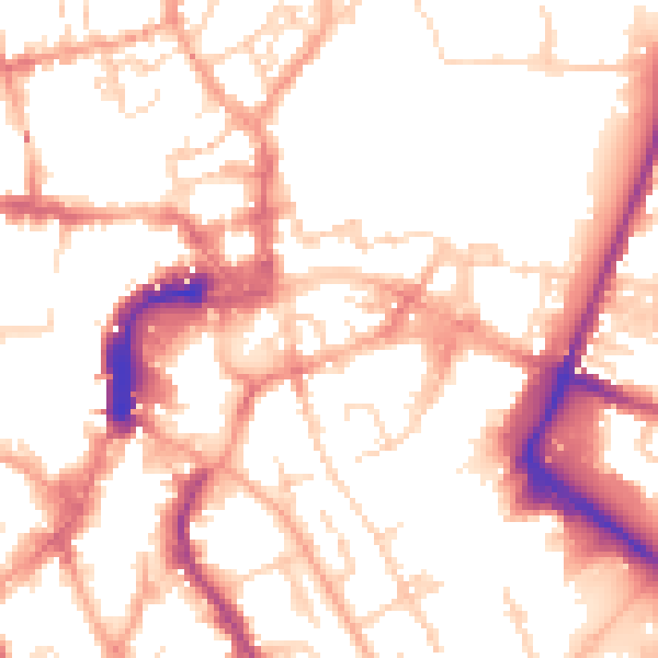 Daytime road noise heatmap for NR1 1PR
